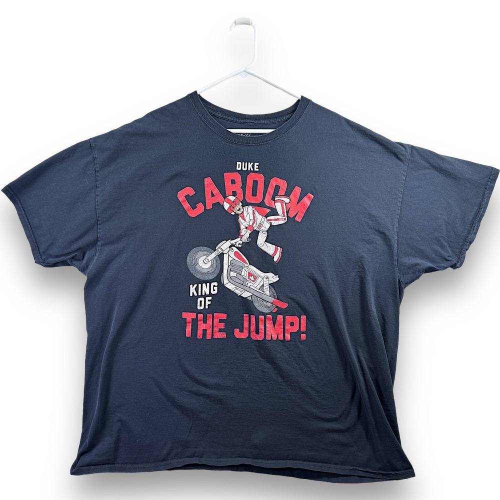 Disney Pixar Toy Story Duke Caboom King of the Jump Black Graphic T Shirt 3XL